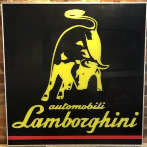 1980s-90s Lamborghini illuminated sign