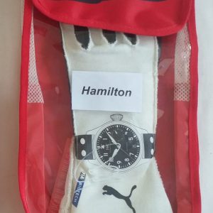 2019 Lewis Hamilton Mercedes GP original racing gloves with signed bag