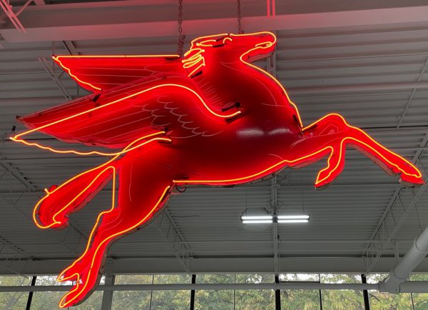 1950s Pegasus winged horse neon sign