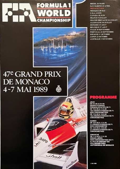 1989 Monaco GP original poster