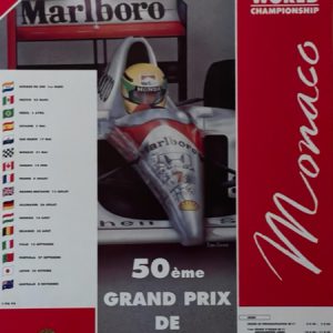 1992 Monaco GP original poster