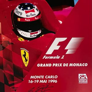 1996 Monaco GP original poster signed by Schumacher