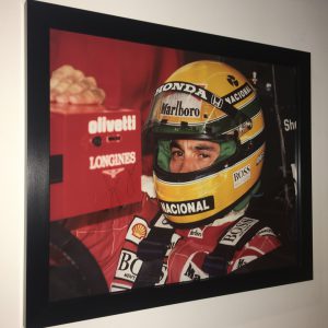 1991 Ayrton Senna McLaren signed photo - framed