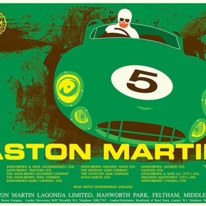 1959 Aston Martin retro advertising poster print