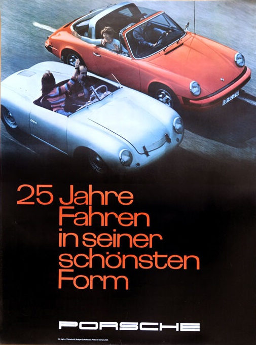 1966 Porsche Factory 25 years celebration poster