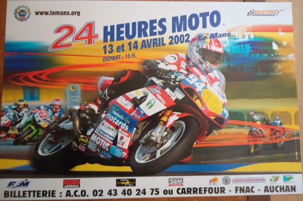 2002 Le Mans "24 Heures Motos" official event poster