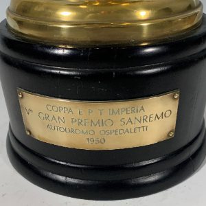 1950 San Remo GP winner's trophy - Fangio