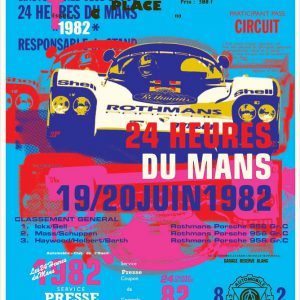 1982 Porsche Le Mans celebration poster print