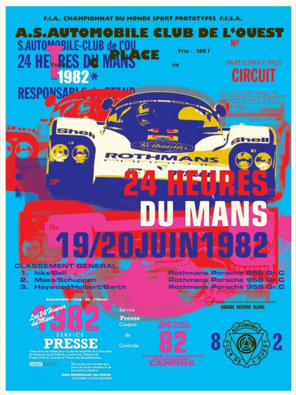 1982 Porsche Le Mans celebration poster print