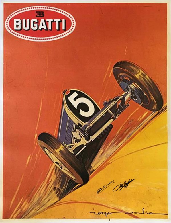 1924 Bugatti poster - signed