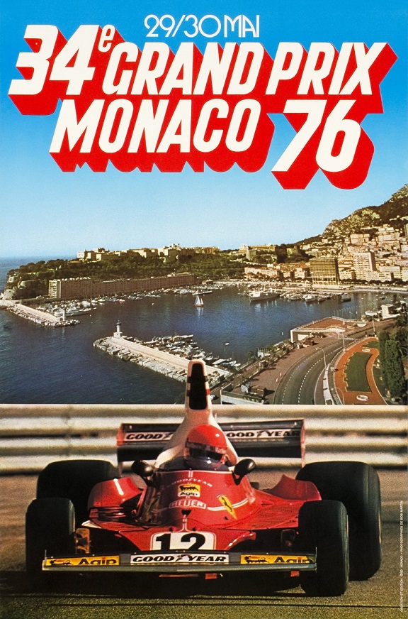 1976 Monaco GP original poster