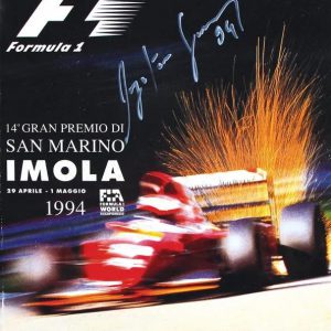 1994 San Marino at Imola GP program signed by Ayrton Senna