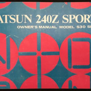 1972 Datsun 240Z owners manual