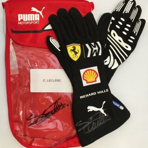 2021 Charles Leclerc signed Ferrari Monaco GP gloves