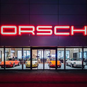 1960s - 1970s Porsche dealer sign - huge