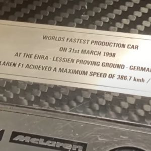 1994 McLaren F1 roadcar Badge Presentation