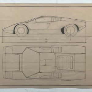 1971 Lamborghini Countach Bertone factory blueprint