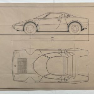 1971 Lancia Stratos Bertone factory blueprint
