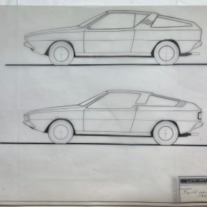 1974 Fiat 136 Coupe Bertone factory blueprint