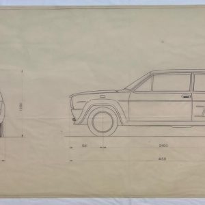 1979 Fiat 131 Abarth Bertone factory blueprint