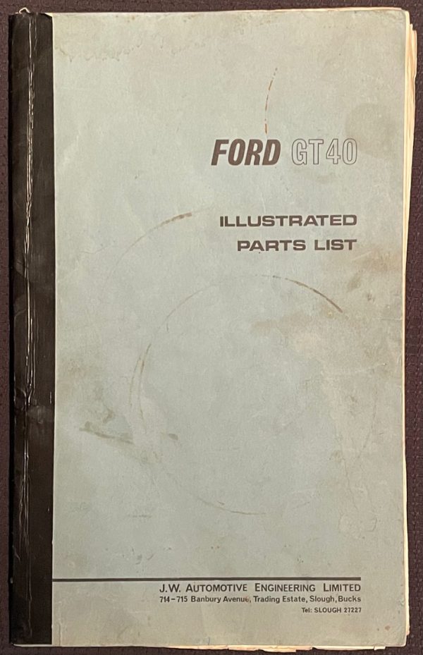 1965 Ford GT40 MK1 illustrated parts list