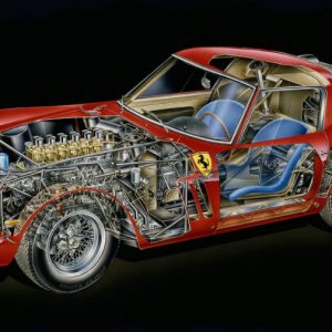 1/3 1962 Ferrari 250 GTO wire frame