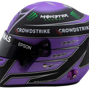 1/2 2021 Lewis Hamilton signed mini helmet