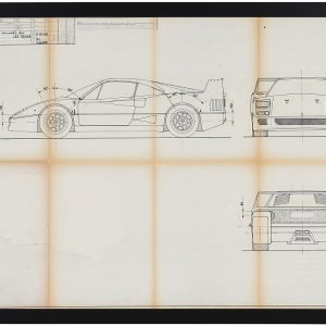 1987 Ferrari F40 factory blueprint