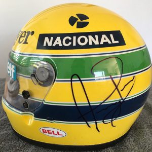 1986 Ayrton Senna Lotus helmet - signed