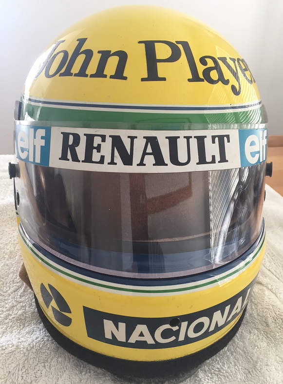 1986 Ayrton Senna Lotus helmet - signed
