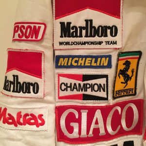 1982 Gilles Villeneuve Ferrari suit replica