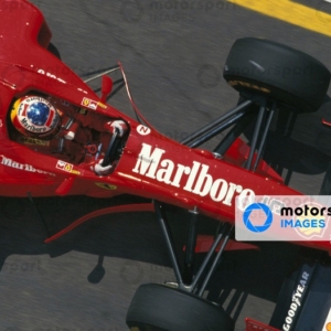 IMOLA, ITALY - APRIL 27: Michael Schumacher, Ferrari F310B during the San Marino GP at Imola on April 27, 1997 in Imola, Italy. (Photo by Ercole Colombo / Studio Colombo)