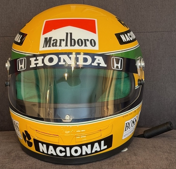 Collector Studio - Fine Automotive Memorabilia - 1990 Ayrton Senna McLaren - Official Rheos Replica helmet Collector Studio - Fine Automotive Memorabilia - 1990 Ayrton Senna McLaren - Official Rheos Replica helmet