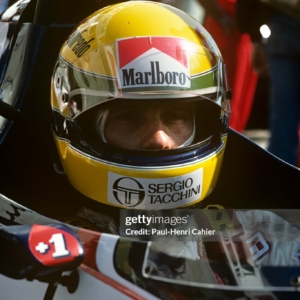 Ayrton Senna, Toleman-Hart TG183B, Grand Prix of South Africa, Kyalami, 04 July 1984. (Photo by Paul-Henri Cahier/Getty Images)